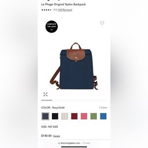 Longchamp Le Pliage Original Nylon Backpack